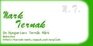 mark ternak business card
